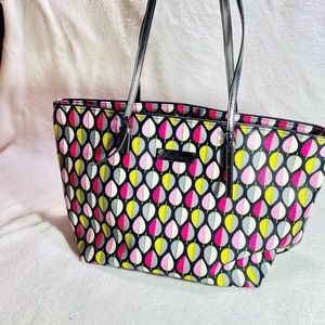 Vera Bradley Black and Pink Geometric Tote